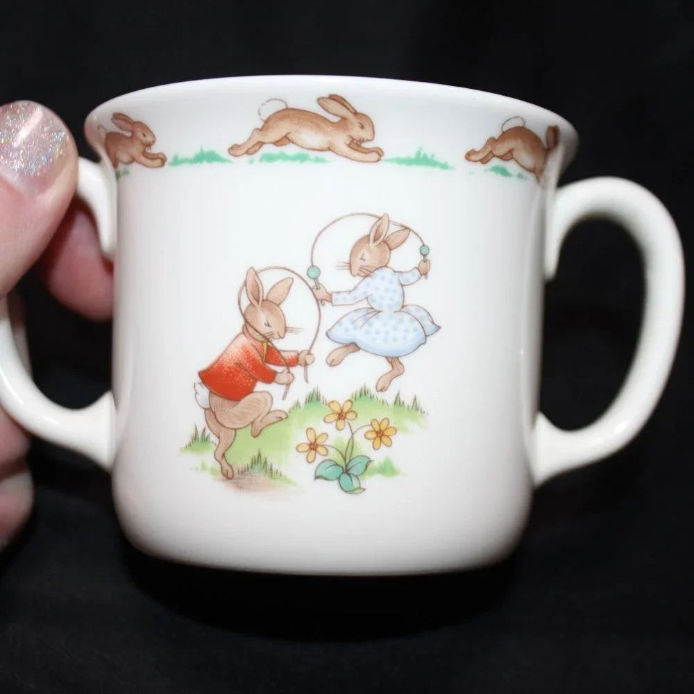 Vintage 1936 Royal Doulton “Bunnykins” Bowl/Cup Set Fine Bone China